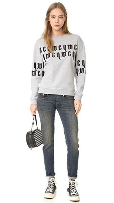 Shop Mcq By Alexander Mcqueen Mcq - Alexander Mcqueen Classic Mcq Sweatshirt In Grey Melange