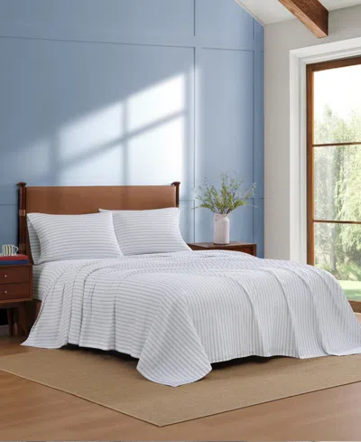 Tommy Hilfiger Printed 200-thread Count Cotton Percale 4-pc. Sheet Set, King In Gray
