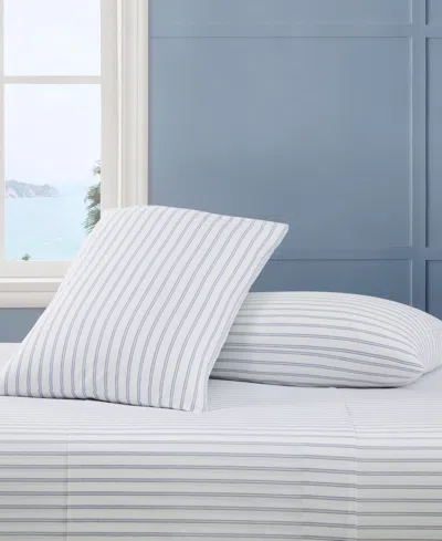 Tommy Hilfiger Printed 200-thread Count Cotton Percale 4-pc. Sheet Set, King In Gray