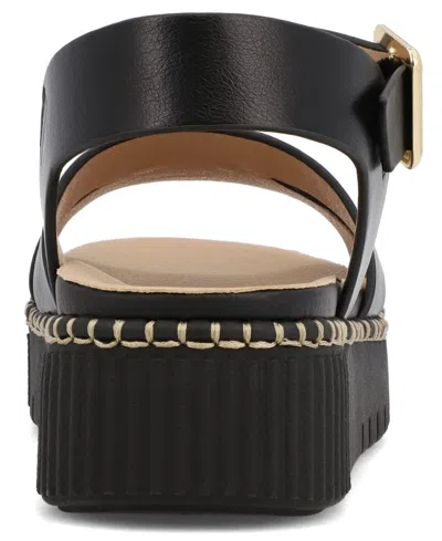 Mia Jacklyn Ankle Strap Platform Sandal In Black