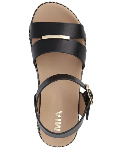Mia Jacklyn Ankle Strap Platform Sandal In Black