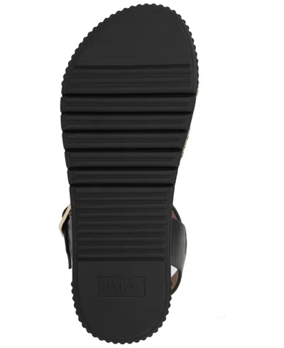 Mia Jacklyn Ankle Strap Platform Sandal In Black