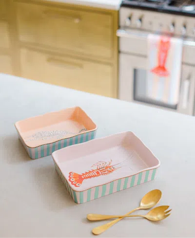 Yvonne Ellen Lobster Large Rectangular Roaster In Multi