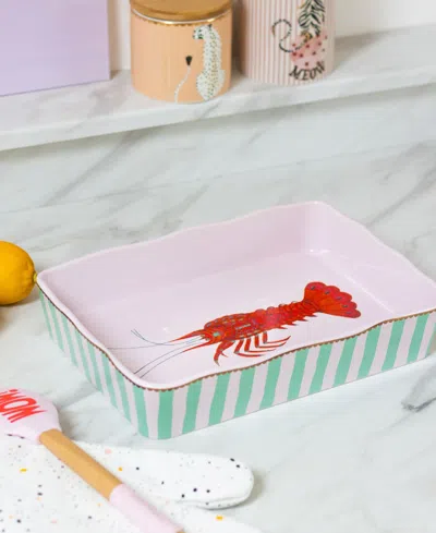 Yvonne Ellen Lobster Large Rectangular Roaster In Multi