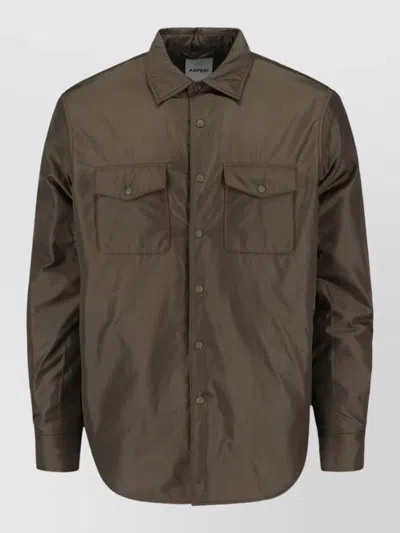 Aspesi Jacket With Chest Pockets And Long Sleeves In Green