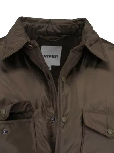 Aspesi Jacket With Chest Pockets And Long Sleeves In Green