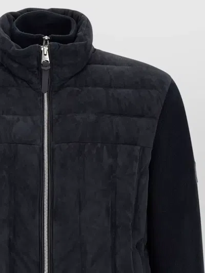 Mackage Blue Solid Wool Jacket In Black