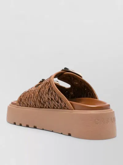 Casadei Heeled Sandal Woman Color Brown In Multi