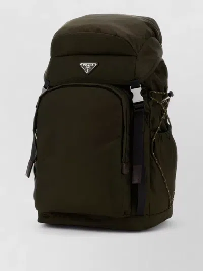 Prada Canvas Backpack Adjustable Straps Side Pockets Handle