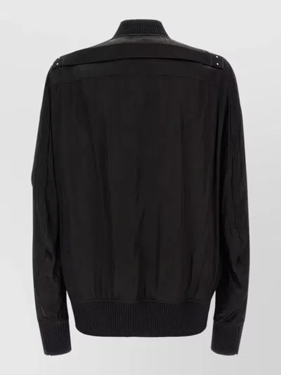 Rick Owens Black Solid Bomber Jacket In Black