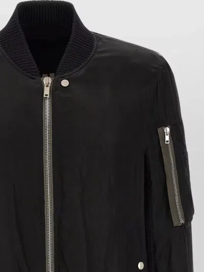 Rick Owens Black Solid Bomber Jacket In Black