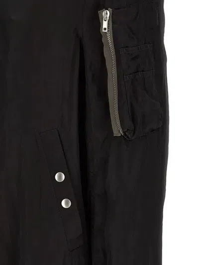 Rick Owens Black Solid Bomber Jacket In Black