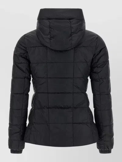 Canada Goose Quilted Padded Down Coat With Adjustable Collar In Black