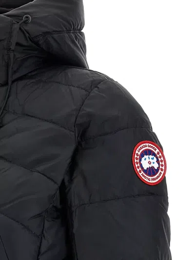 Canada Goose Quilted Padded Down Coat With Adjustable Collar In Black