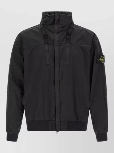 Stone Island Bomber Nylon Metal Watro Puffer Jackets Black In Black