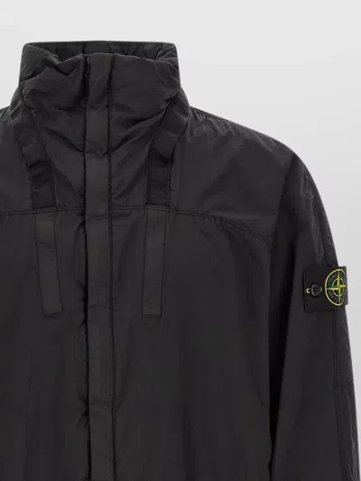 Stone Island Bomber Nylon Metal Watro Puffer Jackets Black In Black