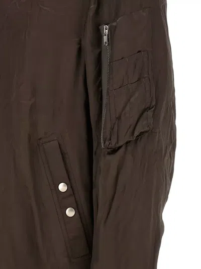 Rick Owens Brown Solid Bomber Jacket In Multi