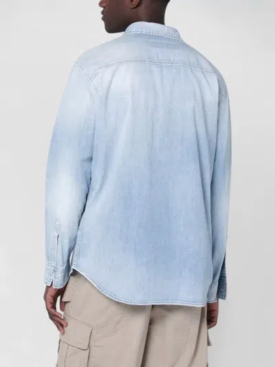 Dsquared2 Shirt Collared Design Buttoned Cuffs Pockets In Blue