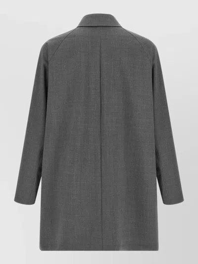 Herno Reversible Flight Line Jacket Long Cut In Gray