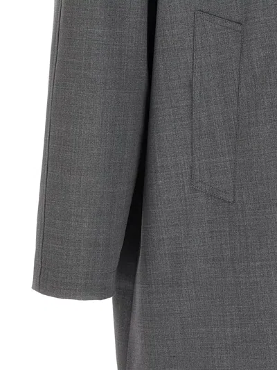 Herno Reversible Flight Line Jacket Long Cut In Gray