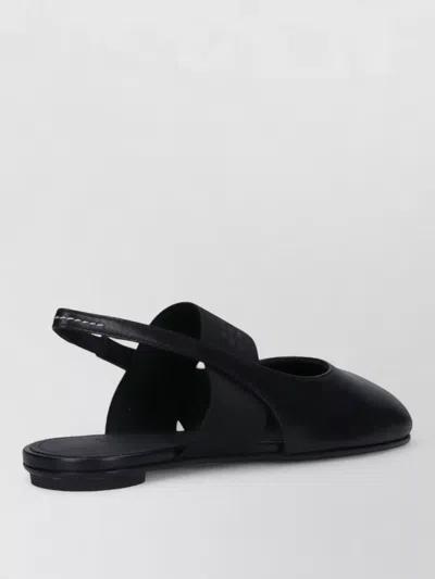 Mm6 Maison Margiela Anatomical Split-toe Leather Slingback Sandals In Black
