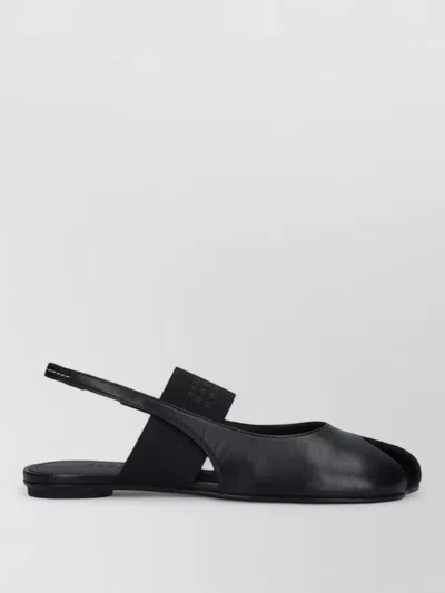 Mm6 Maison Margiela Anatomical Split-toe Leather Slingback Sandals In Black