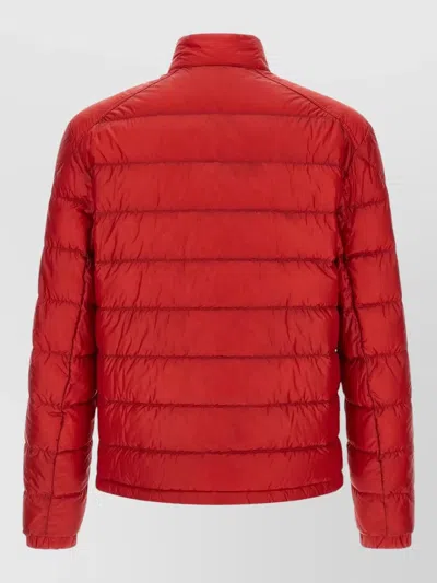 Moncler Selves Down Jacket High Collar Pockets In Multi