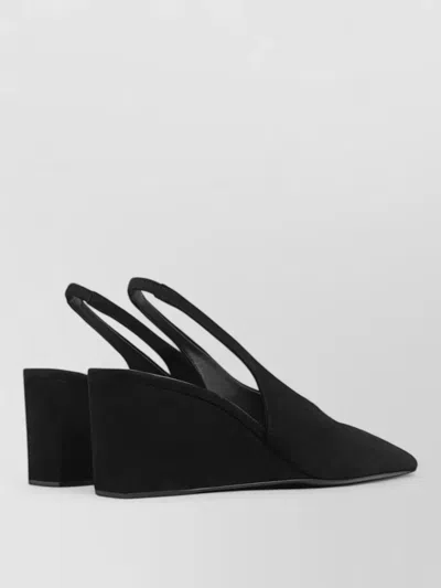 Alaïa Cube Wedge Slingbacks In Suede