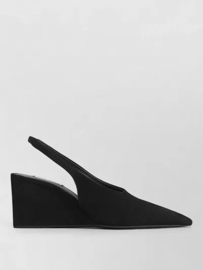 Alaïa Cube Wedge Slingbacks In Suede