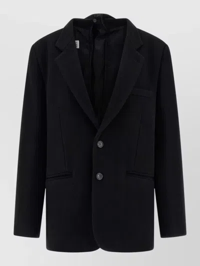 Mm6 Maison Margiela Tailored Blazer Featuring Structured Back Panel In Black