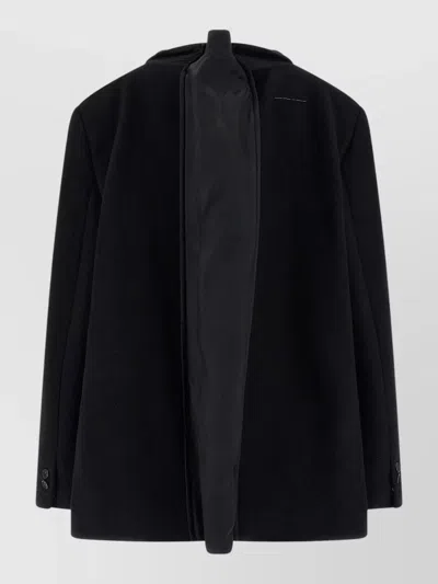 Mm6 Maison Margiela Tailored Blazer Featuring Structured Back Panel In Black
