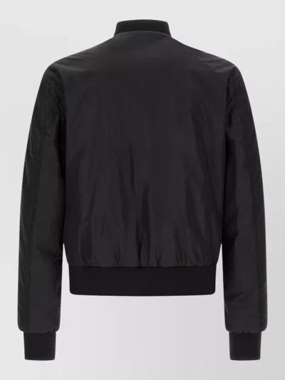 Dolce & Gabbana Dg Logo Patch Bomber Style Jacket In Multi
