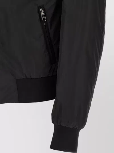 Dolce & Gabbana Dg Logo Patch Bomber Style Jacket In Multi