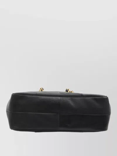 Valentino Garavani Laseine Shopping Bag In Nappa Leather With A Chevron Pattern For Woman In Red