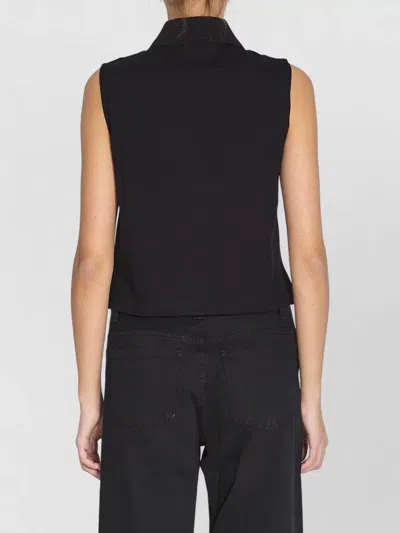 Saint Laurent Cassandre Polo Shirt In Cotton Piqu In Black