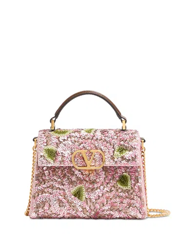 Valentino Mini Vsling Embroidered Handbag In Multi