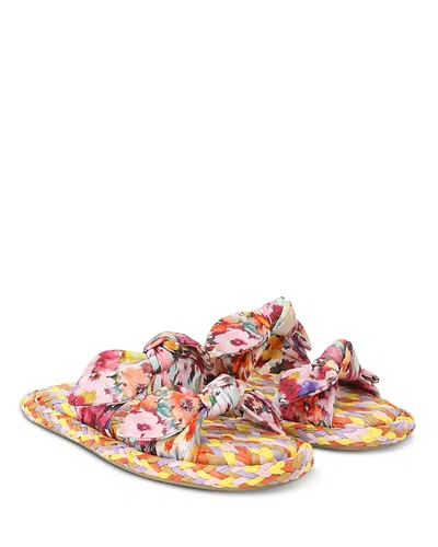 Zimmermann Carousel Printed Raffia Sliders In Multi