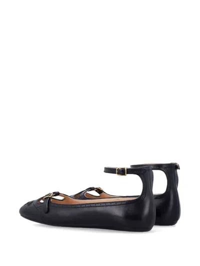 Chloé Chloe Misty Leather Ballerinas For Women In Black
