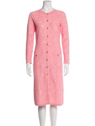 Pre-owned Chanel 2021 Midi Length Dress In Pink