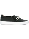 GIVENCHY chain trim sneakers,RUBBER100%