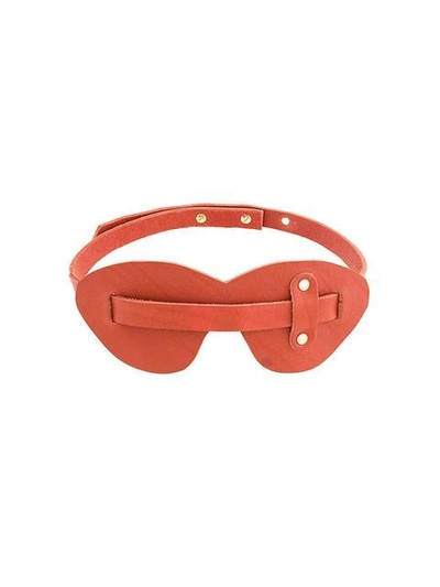 Shop Absidem Cat Eye Blindfold Mask In Red