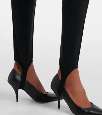 Mugler Wool-blend Stirrup Leggings In Multi