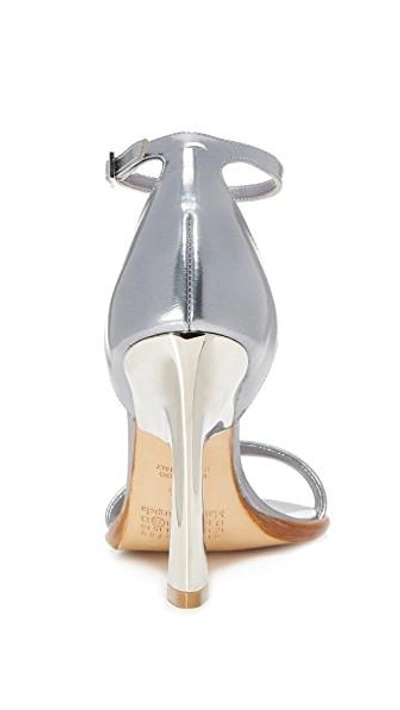 Shop Maison Margiela Sandals With Ankle Strap In Silver