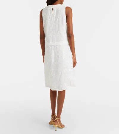 Dorothee Schumacher Mini Light Volumes Floral-embroidered Sleeveless Dress In White