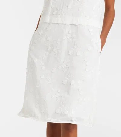 Dorothee Schumacher Mini Light Volumes Floral-embroidered Sleeveless Dress In White