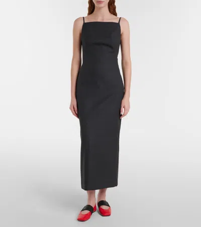 Givenchy Sliced Square Ballerinas In Textured-effect Leather In Red