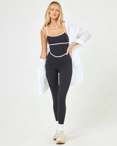 L*space Ace Jumpsuit In Black In Blue