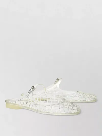 Tory Burch Mellow Jelly Mary Jane Ballerina Mules In Metallic