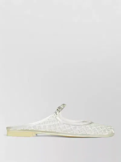 Tory Burch Mellow Jelly Mary Jane Ballerina Mules In Metallic