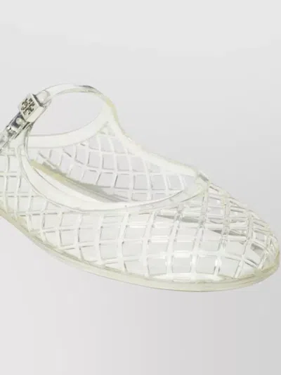 Tory Burch Mellow Jelly Mary Jane Ballerina Mules In Metallic